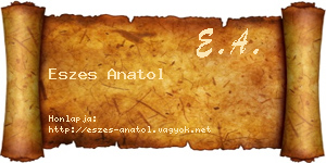Eszes Anatol névjegykártya